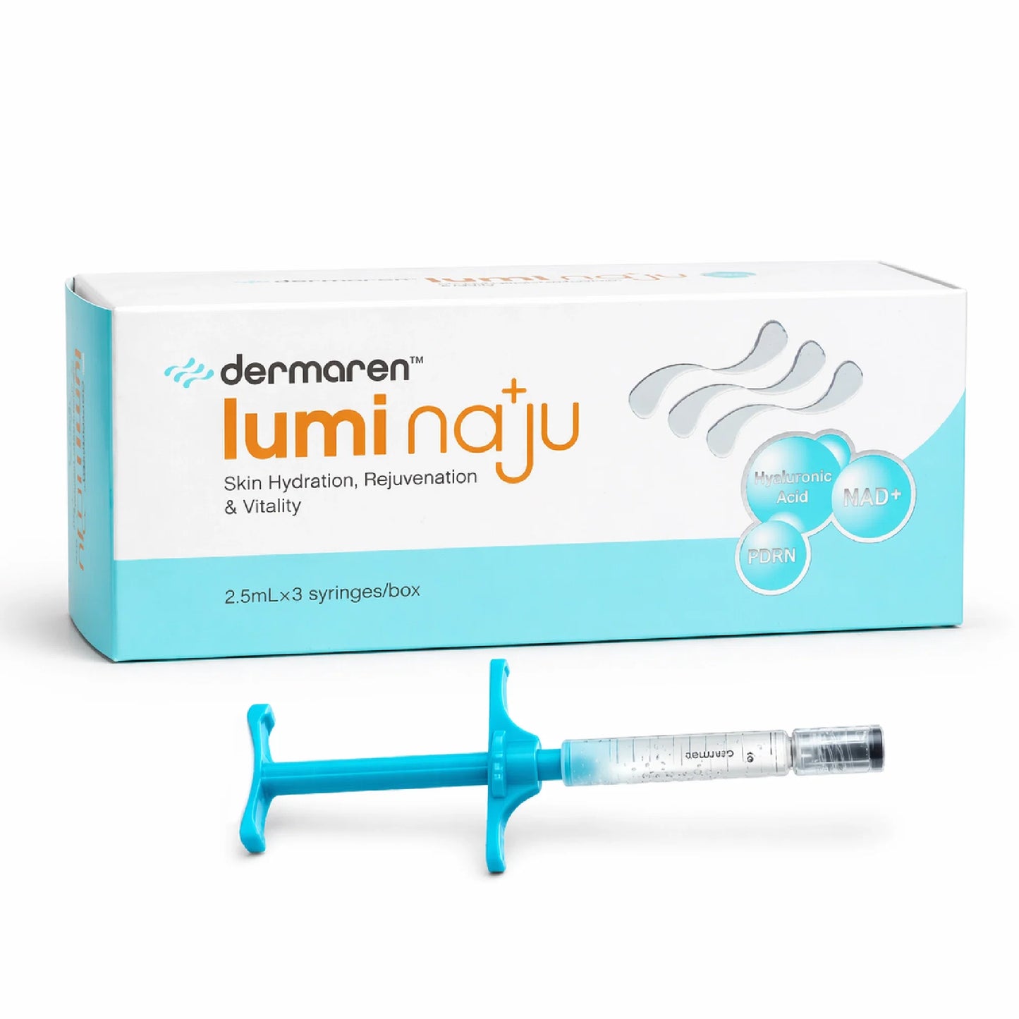 Dermaren Lumi Naju – Skinbooster met PN, HA & NAD+ (3 × 2,5 ml) – kopen bij Aesthetics Experts