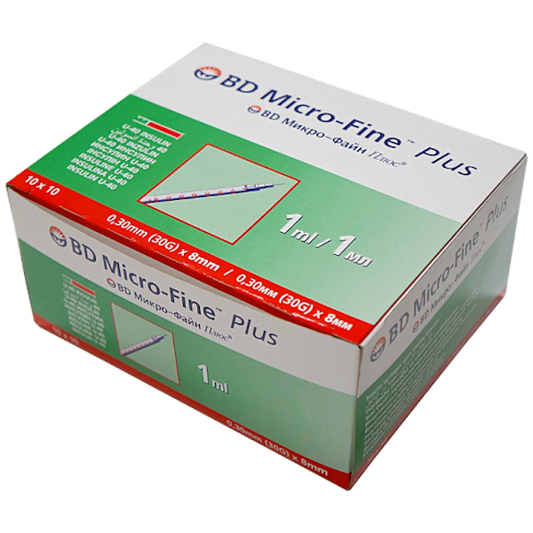 BD Micro-Fine Plus – Insuline Injectiespuiten met Naald (10 × 1 ml)